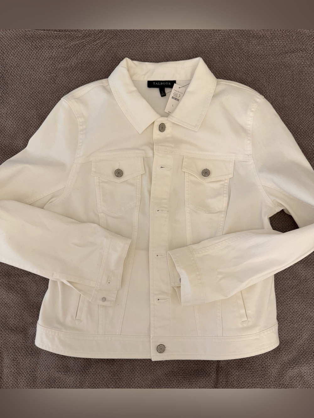 Talbots White Denim Button-Up Jacket - Picture 11 of 13